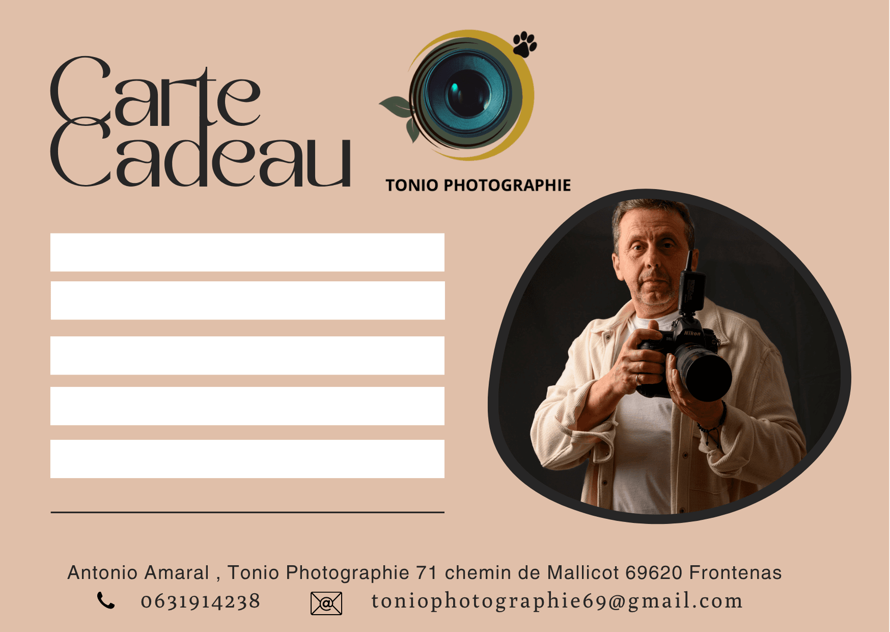 Offrez une séance photo package